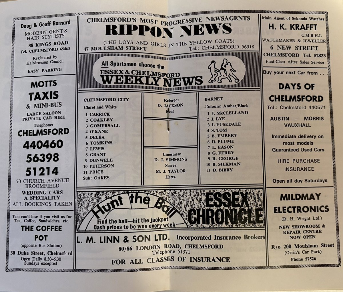 ClaretsMag's tweet photo. The 3 day week and other problems during the winter of 73 and 74 caused clubs to play in Sunday’s to try and increase revenue. @OfficialClarets played their first Sunday game for this fixture but lost 3-1. The crowd however was 3,181. #ClaretsMemories https://t.co/nO2Q8W1F36