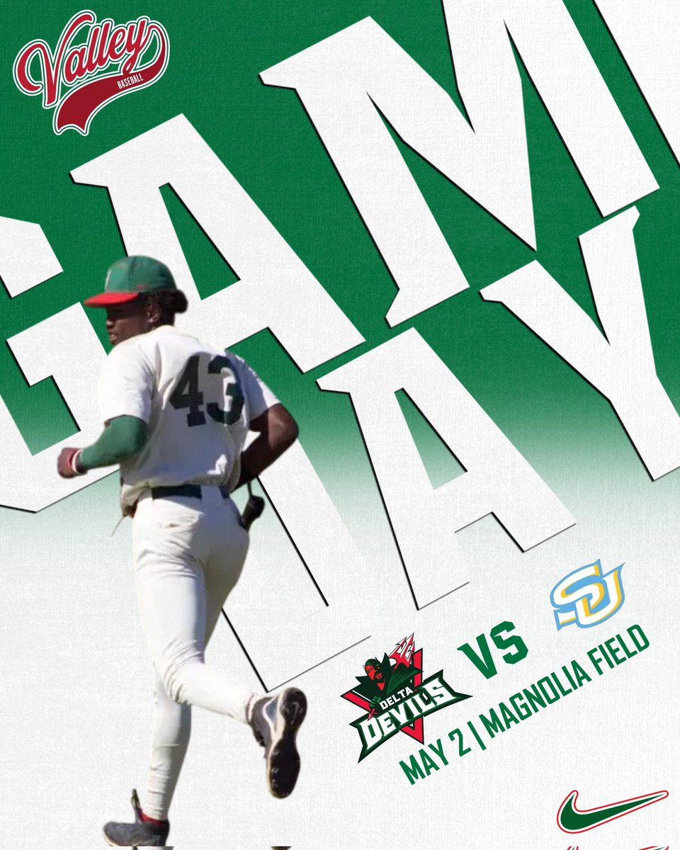 MVSUDevilSports's tweet photo. 🚨 GAMEDAY 🚨

🆚️: Southern 
⏰: 5:00 PM
🏟: Magnolia Field 
📍: Itta Bena, MS 

#eleVate #ValleyInMotion #SWACBB https://t.co/pgLT5duZDg
