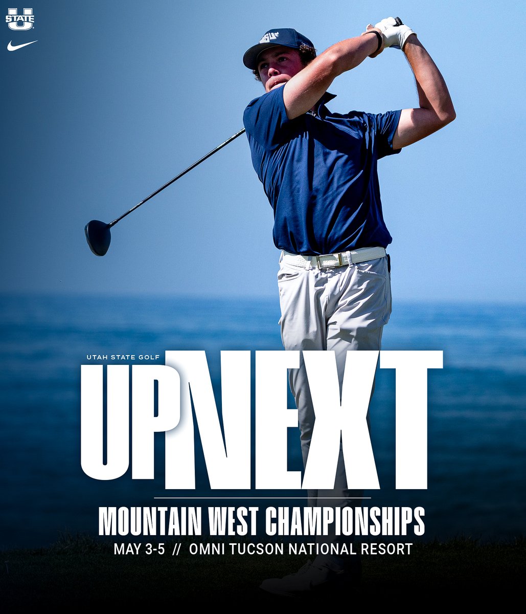 USUGolf's tweet photo. 🎯 𝗖𝗵𝗮𝗺𝗽𝗶𝗼𝗻𝘀𝗵𝗶𝗽 𝗦𝗲𝗮𝘀𝗼𝗻 𝗕𝗲𝗴𝗶𝗻𝘀

Utah State tees off at the 2026 Mountain West Championship tomorrow!

📍: Tucson, Ariz.
⛳️ : Catalina Course at Omni Tucson National Resort
🗓️ : Sunday - Tuesday, May 3-5
📊 : https://t.co/MvL14dfI0o

#AggiesAllTheWay https://t.co/1z0skITunZ