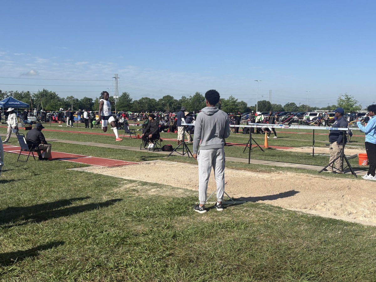 KatyISDAthletic's tweet photo. The 6A Region 3 Championships are back underway with field events and running prelims today! Let’s go, Katy ISD! @katyisd https://t.co/Rds4tUsz81