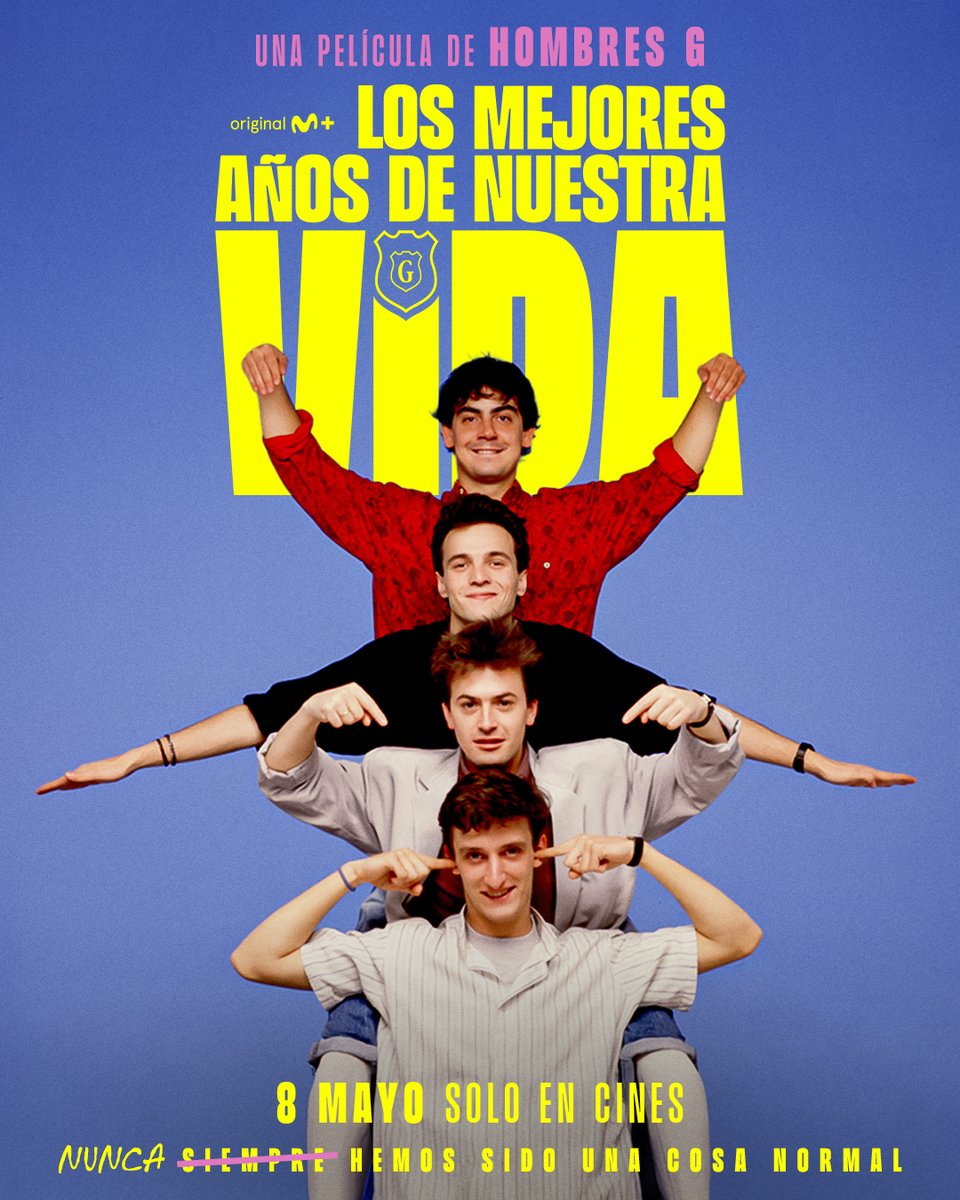 Nunca fueron normales… y menos mal 🐖🎤

Llega a los cines #LosMejoresAñosDeNuestraVida, la película definitiva de los Hombres G.

🍿 Estreno en cines el 8 de mayo.