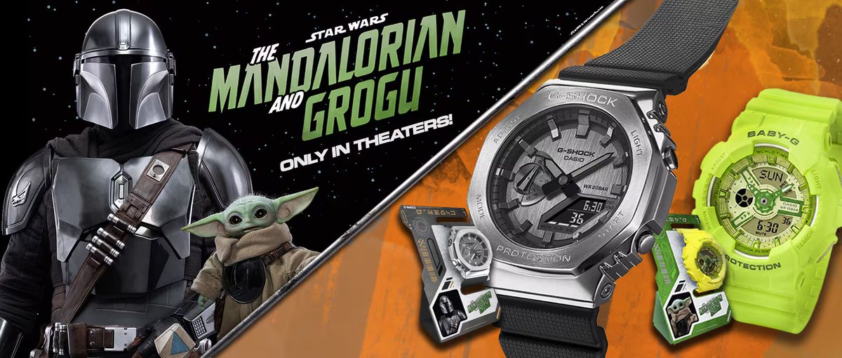 JheckPlays's tweet image. This is the watch. ⚔️
G-Shock x Star Wars just dropped — Beskar-inspired CasiOak ($220) + Grogu Baby-G ($130). Limited edition. Available NOW. 💚🤍
Mando or Grogu — which one's going on your wrist?
#GShock #StarWars #MayThe4th #LimitedEdition #TheMandalorian