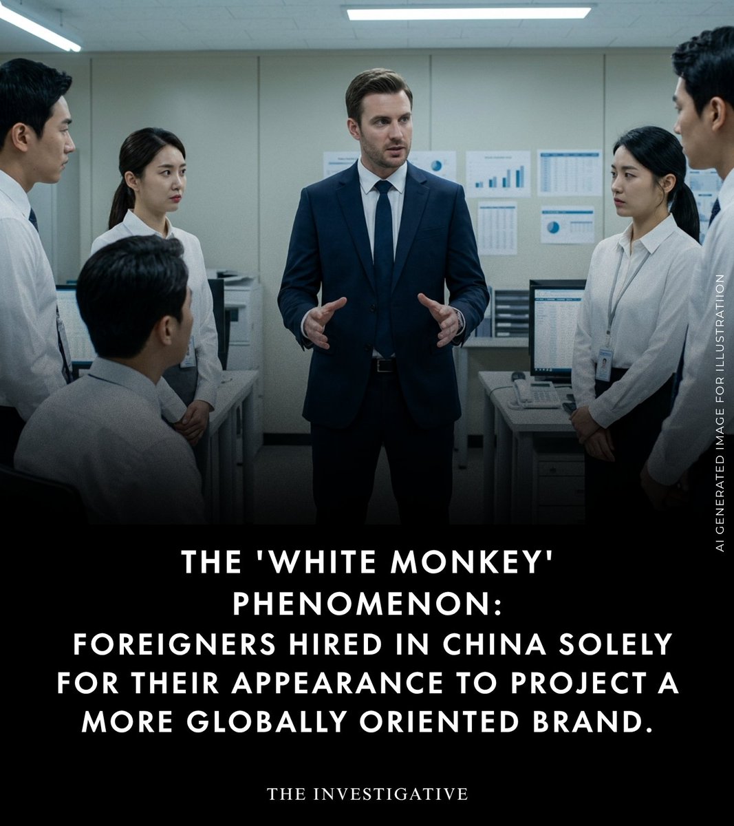 AnonymousNewsHQ's tweet image. A peculiar phenomenon exists in parts of China where foreign workers, particularly white foreigners, are hired not for their skills or expertise, but simply for their appearance.

#china #expats #business #culture #globalworld #fblifestyle