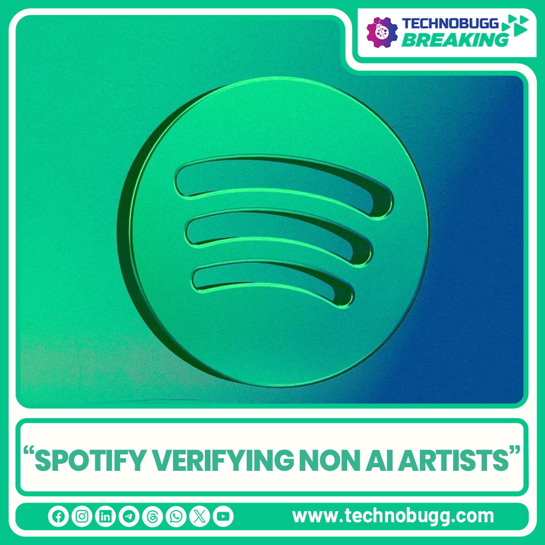 Spotify Verifying Non AI Artists

Read more : technobugg.com/spotify-verify…

#Spotify #Breaking #Technobugg #technews