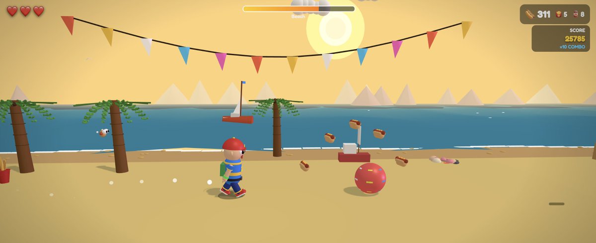 lucapinello's tweet photo. Weekend project with my son, Hot Dog Hero 🌭 
A game where a hero runs around collecting hot dogs.
@claudeai wrote the code; we were the creative director, playtester, and relentless QA team :) It's silly and colorful, have fun!🕹️ Play here: https://t.co/nJ1a7XhjxC  no install! https://t.co/JHCu7K6IJp