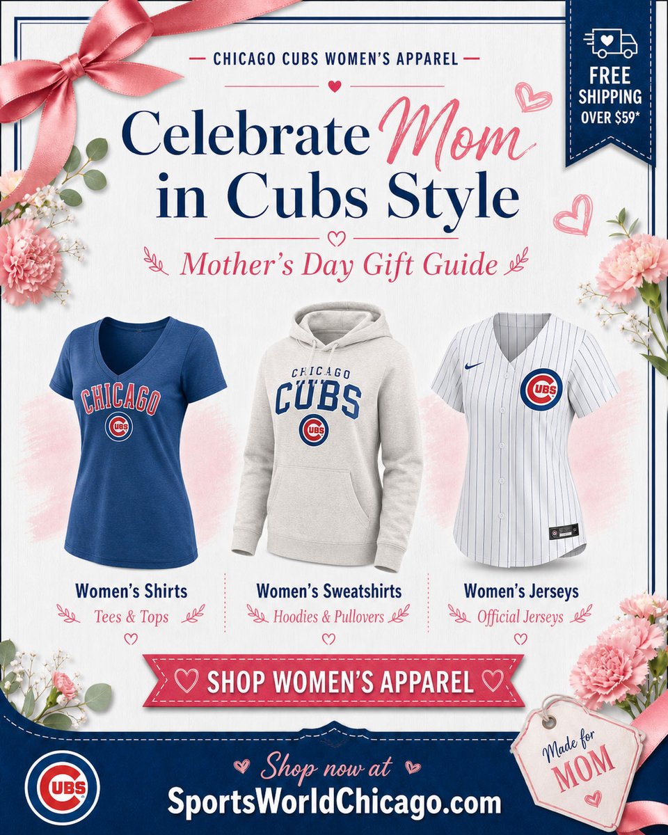 SportsWorldChic's tweet image. ⚾ For the CUBS Mom: Shirts, Sweatshirts &amp;amp; Jerseys

FREE Shipping on ALL Orders Over $59: SportsWorldChicago.com

#cubs #chicagocubs #mothersdaygift