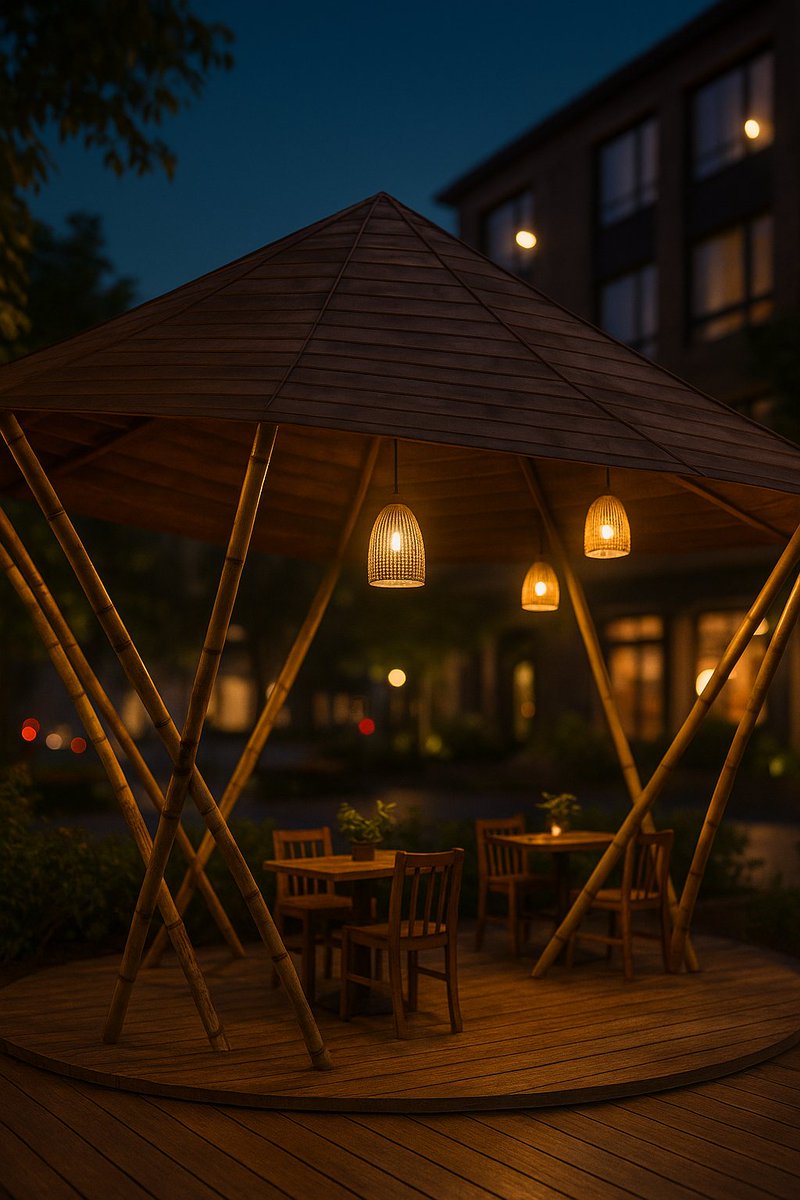wyncane's tweet photo. Sustainable Architecture in the Heart of Wayanad

At WynCane Handcraft, we believe in the power of natural materials. This 3D sketch showcases a conceptual food court designed for Holidays Restaurant &amp; Resorts in Kalpetta. #BambooConstruction #WayanadResorts https://t.co/XHe5KbPq5b