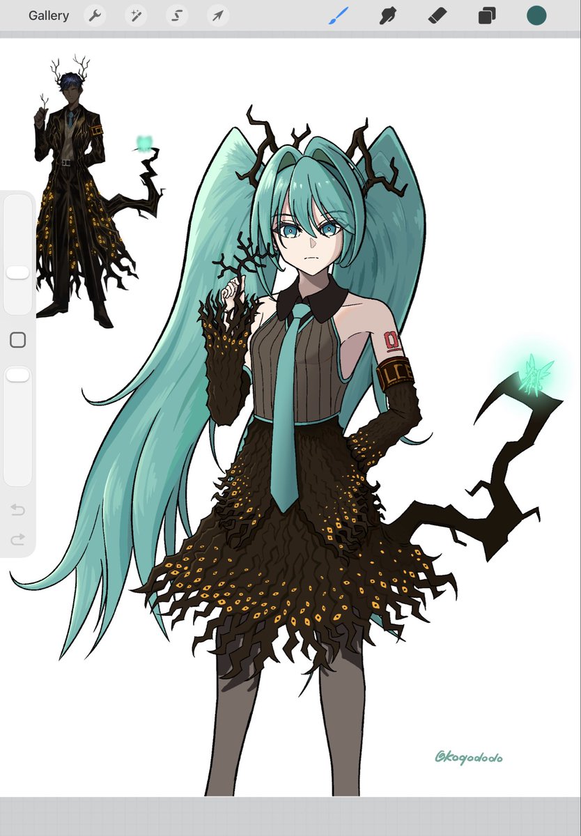 koqododo's tweet photo. Miku’s beautiful hue of teal https://t.co/id3LEiFdYB