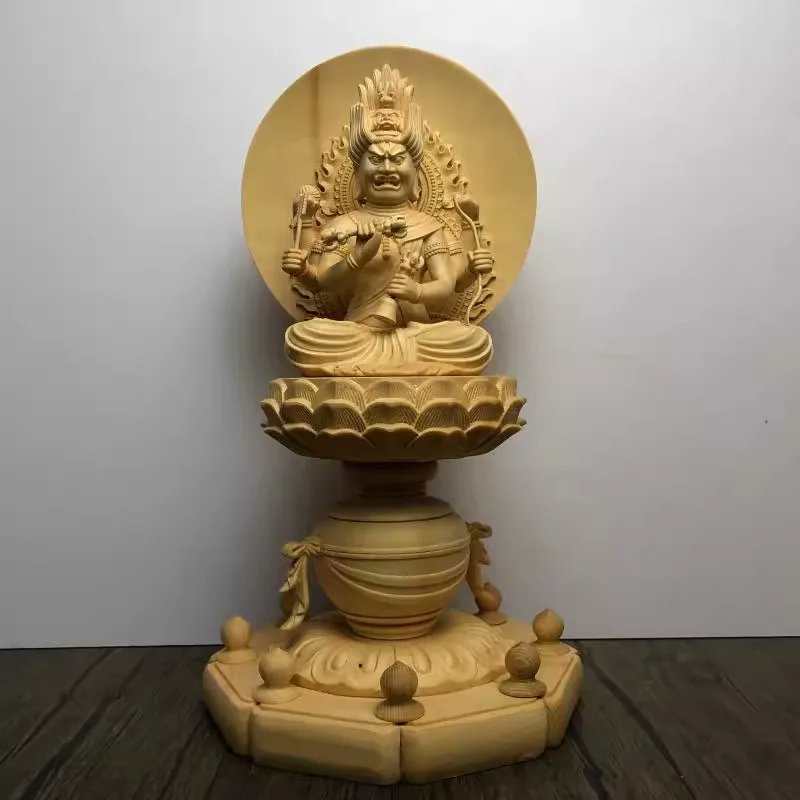 CczhidaoS's tweet image. The Hinoki wood Aizen Myoo deity sculpture brings fierce protection and artistic grace to your sacred altar space. Each curve is carved with deep devotion. linktr.ee/cczhidao #Zen #handcrafted #wood #art #Buddha #woodcarving
