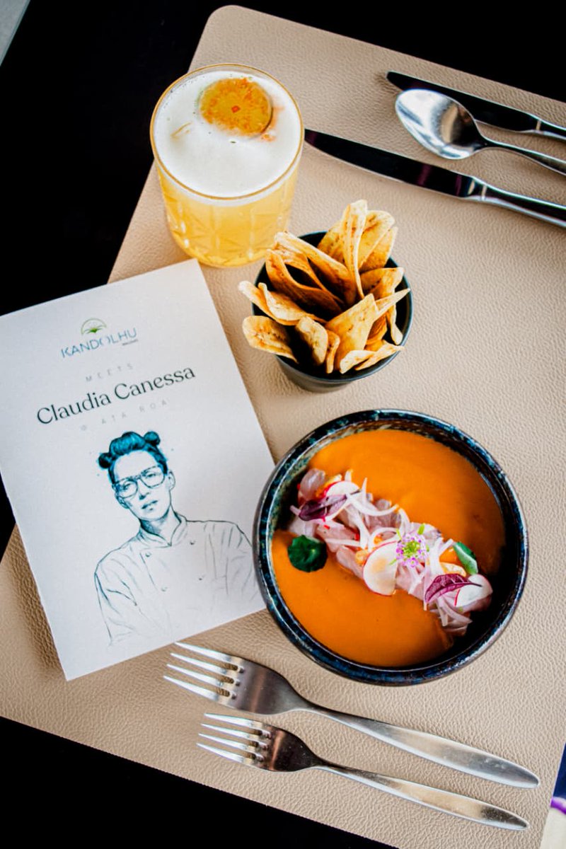 Kandolhu's tweet photo. Peru on the plate🔥Chef Claudia Canessa brings bold, soulful flavours to Ata Roa.
#AtaRoa #GuestChef #ClaudiaCanessa #PeruvianCuisine #ALaCarteDining #UltimateInclusions #KandolhuMaldives https://t.co/sYDxl2Qa5S