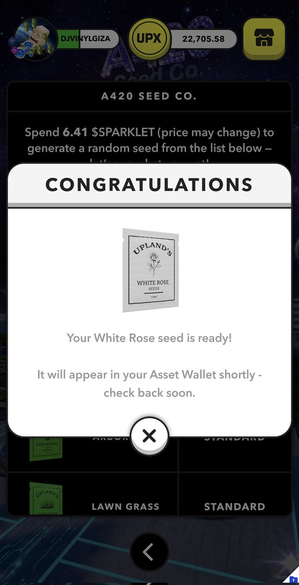 DJVINYLGIZA's tweet photo. Just generated my 1st ever ultra rare white rose from the new A420 Seed nursery in Nashville + several other Rare Seeds that have been generated - one can visit & generate our Extreme Seeds at the lowest of prices here: ๐
@UplandMe ๐๐ฅณ #Uppies #Sparklet #Seeds https://t.co/kx8A64jzIh
