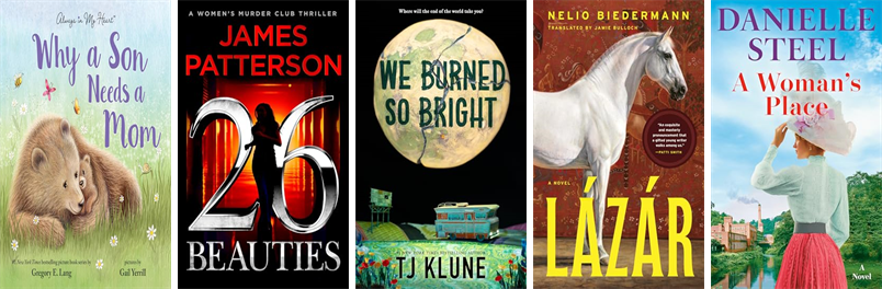 lhtlibrary's tweet photo. This week the Long Hill Township Library has 132 new books.  New items include Why a Son Needs a Mom, 26 Beauties, We Burned So Bright, Lßzßr, The Mother-Daughter Book Club, A Woman's Place, I Choose Me, Chasing the Clouds Away, and The Fourth Option. https://t.co/ocHFYEcPw3 https://t.co/RSgUsW8Bxa