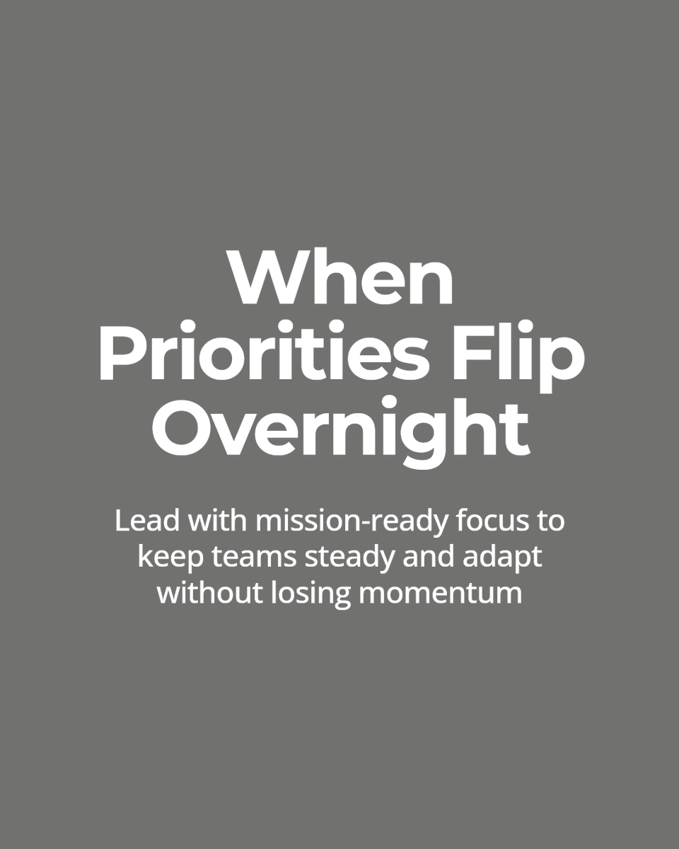 everetech's tweet photo. Let's be real, priorities can flip overnight. Mission-ready project leadership keeps teams steady, adapting fast without losing focus or momentum. https://t.co/ppTSamzjBb