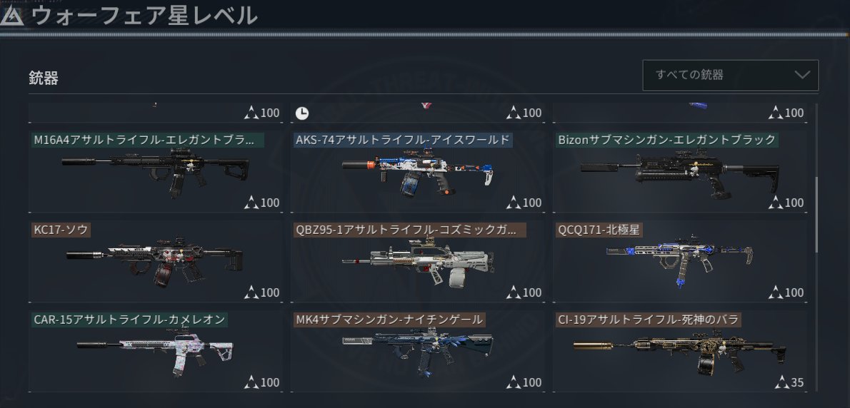 paypay22y's tweet photo. M16が☆100になって20個目！！これで偵察兵のアサルト、サブマは全部☆100！！！！！！！ https://t.co/IPMTPiqgLo