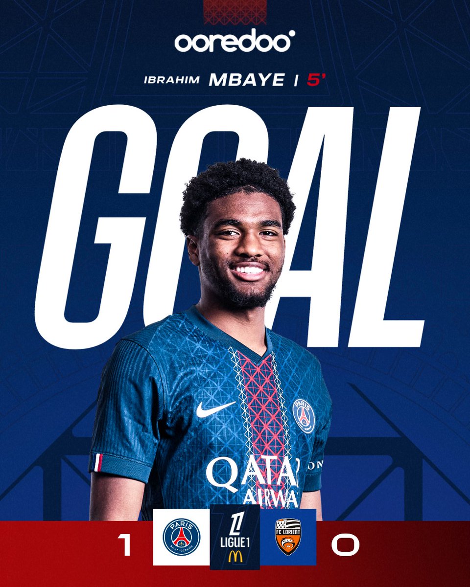 PSG_inside's tweet photo. ⏱️ 5' - IB ! 👏⚽️

Notre Titi ouvre le score 👌

#Ligue1 | #PSGFCL (1-0) https://t.co/cmT2myFbRM