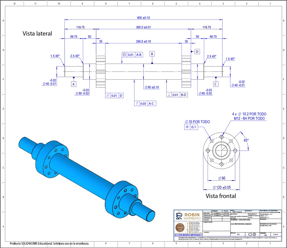robinsarmientof's tweet image. ¿Tu pieza se ve bien… pero el plano no comunica? 👀

Diseñar en SolidWorks también es saber acotar, tolerar y preparar información para fabricación. ⚙️

Únete al grupo VIP: chat.whatsapp.com/ISNk3wxT3Rw3j1…

#SolidWorks #CAD #Ingeniería