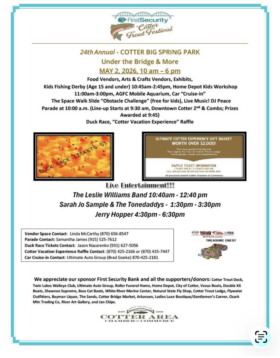 WHOSUDJ's tweet image. First Security Bank Cotter Troutfest at BIG Spring Park! PEACE PRODUCTIONS MOBILE DJ SERVICE is Kicking out the Jams between the Live Bands tons of FUN for Everyone! Stop by and see me for DJPEACE.net Bracelet while they last!! #Community 😎 Peace