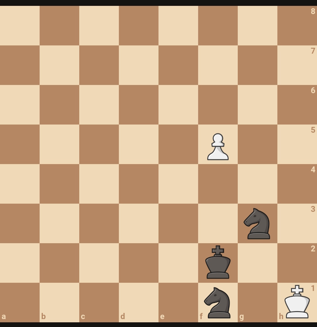 sociotricius's tweet image. This is a year of many #chess firsts for me. I had to checkmate my opponent in a position with two knights against a pawn in today's tournament. Luckily I got an easier version and my opponent didn't defend very well. I don't think I'd manage on 5-second increment otherwise.