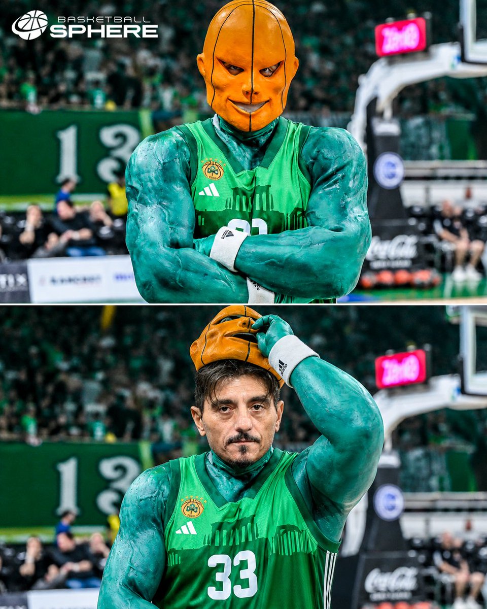 BSphere_'s tweet photo. Dimitris Giannakopoulos has officially been handed a 3-game ban from attending EuroLeague games…

Which means he could theoretically miss Panathinaikos games at the Final Four in OAKA. 😯🥶

We might have found a solution for that situation 😅😅
#paobc
🧠 @Aggeloskav