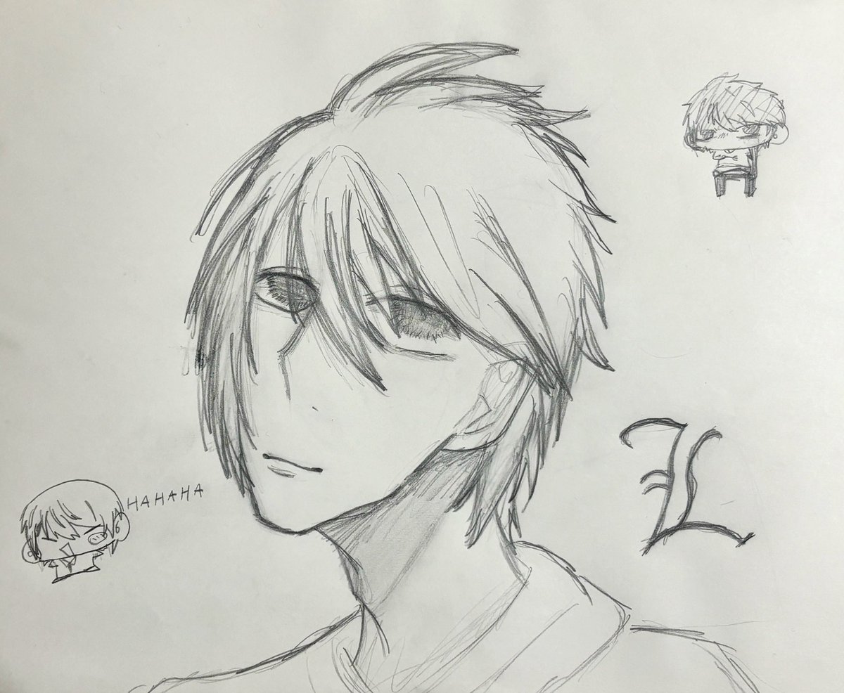 Tao1860876Tao's tweet image. #イラスト  #L    #夜神月 #デスノート  #DEATHNOTE
