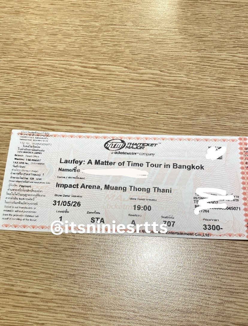 itsniniesrtts's tweet photo. ปล่อยบัตรlaufeyของเราเองค่ะ 3300 บาท โซน STA พอดีติดธุระไปไม่ได้แล้วค่ะ🥺 นัดรับตามแนวบีทีเอสสายสีเขียว เซนทรัลลาด/สยาม/จุฬา ได้หมดเลยค่ะ

#AMatterOfTimeTourBKK #Laufey 
#AMatterOfTimeTour https://t.co/E37Fw9rxLY