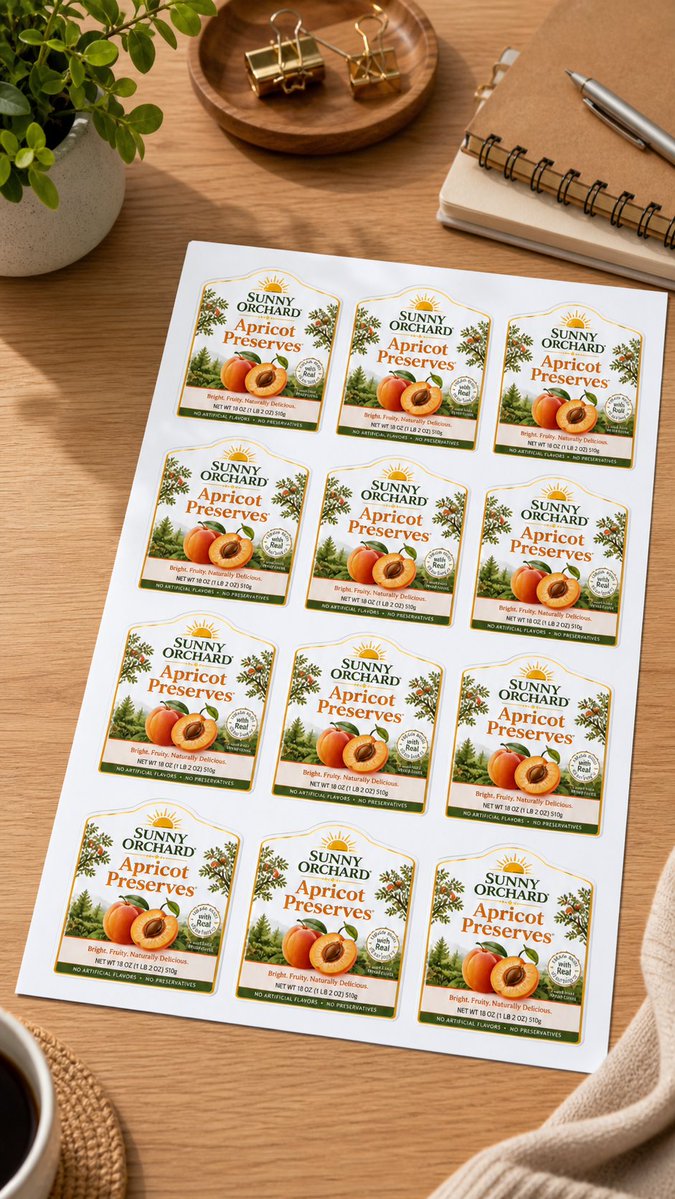 Wanyinhuang's tweet image. From label sheet to finished product packaging. Clean edges, smooth application, and a shelf-ready look for jam jar labels. Save this if you’re planning new packaging.#customlabels #productlabels #smallbusinesspackaging #labelstickers #packagingideas