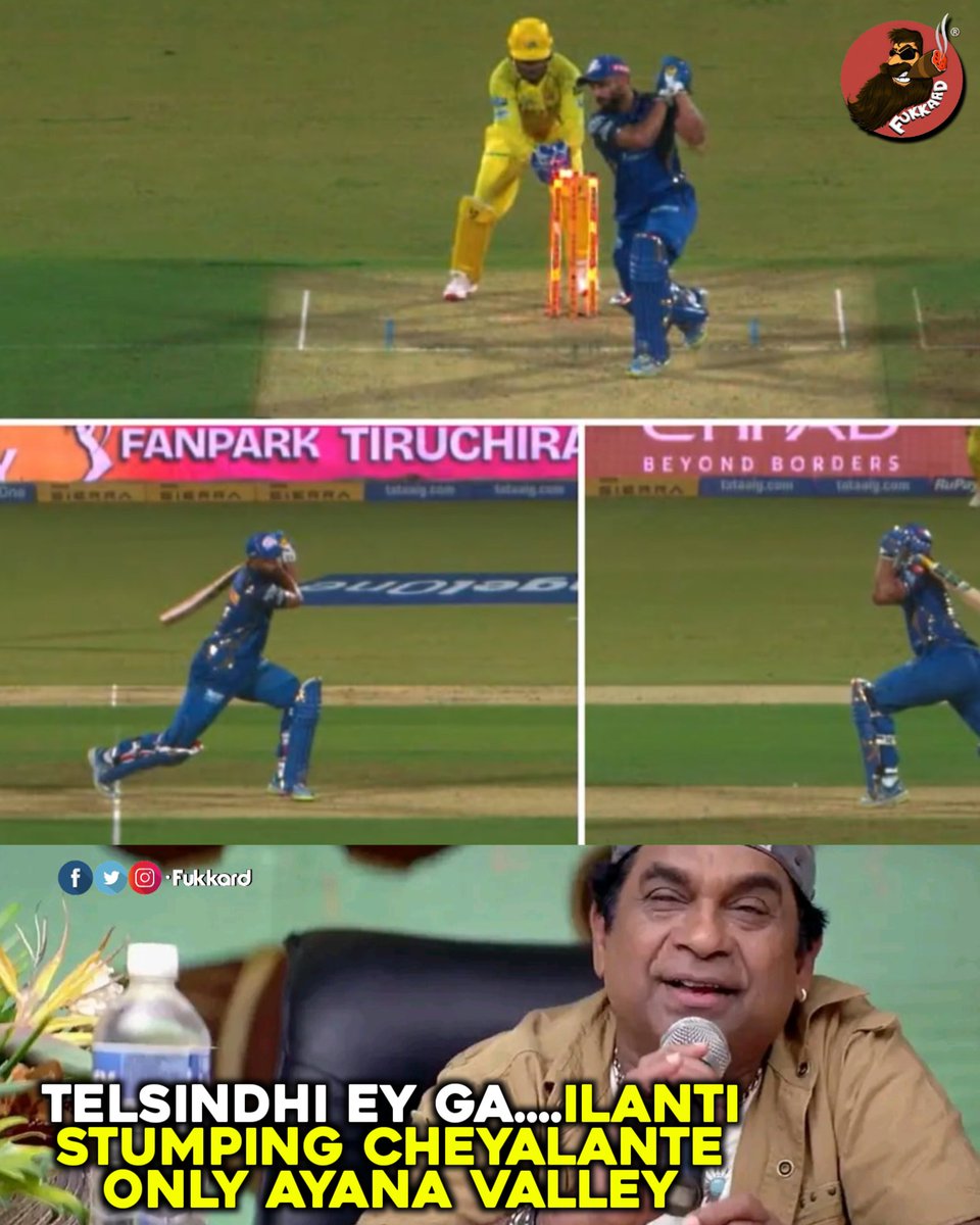 Fukkard's tweet image. Only Possible With ONE MAN 🔥 #CSKvMI 

#Thala #MSDhoni