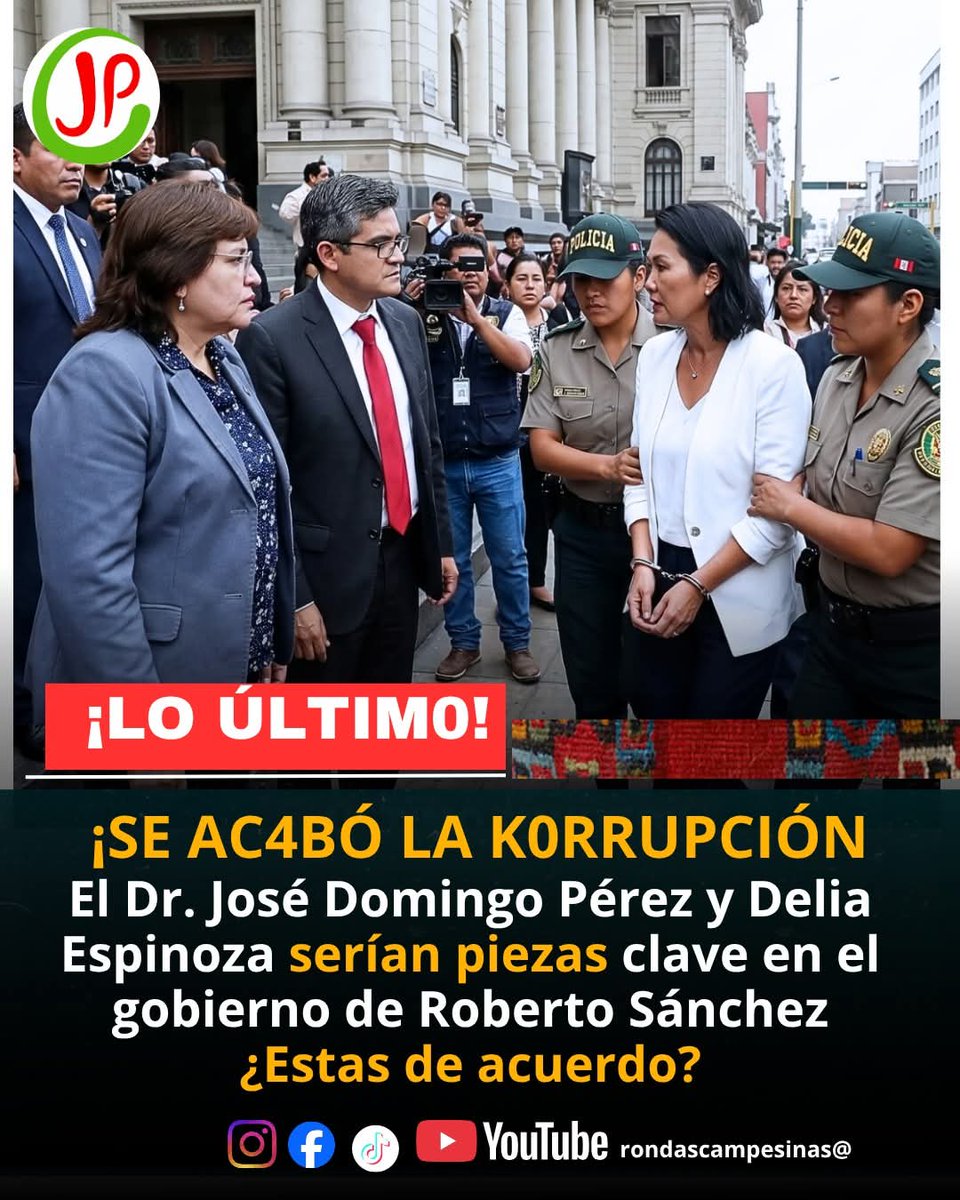 ALFONSO57820023's tweet photo. ¡DUPLA C0NTRA LA C0RRUPCIÓN! El Dr. José Domingo Pérez y Delia Espinoza serían piezas clave en el gobierno de Roberto Sánchez. ⚖️🇵🇪
¿Qué opinas de este equipo para l¡mpiar el sistema de justicia? ¡Te leemos! 👇
#RobertoSánchez #JoséDomingoPérez #DeliaEspinoza #JusticiaPerú #GranC https://t.co/xMFaIuO9Hk