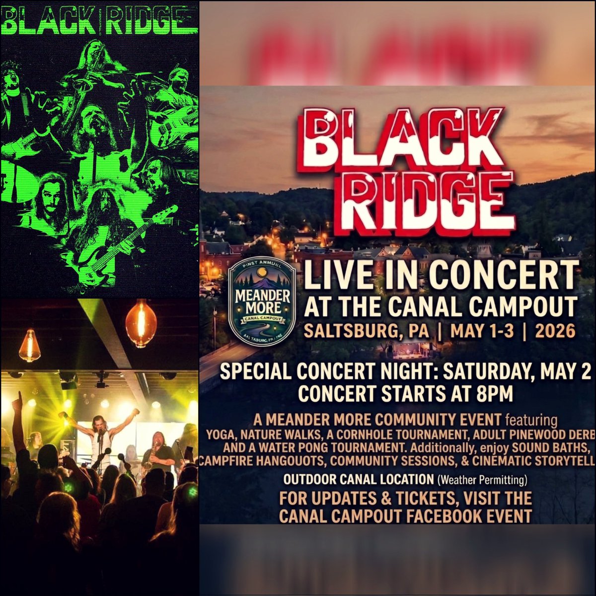 BlackRidgeMusic's tweet image. 🎶 TONIGHT 🎶

We will be LIVE at the Canal Campout in Saltsburg from 8PM-9:30PM! 🤘🎶🤘

Catch us hot off our studio sessions at Very Tight Recordings! Feel the energy and hear "Take My Power Back" AND "Brick by Brick" live TONIGHT! 🎷🎸

#studio #band #guitar #bass #pittsburgh
