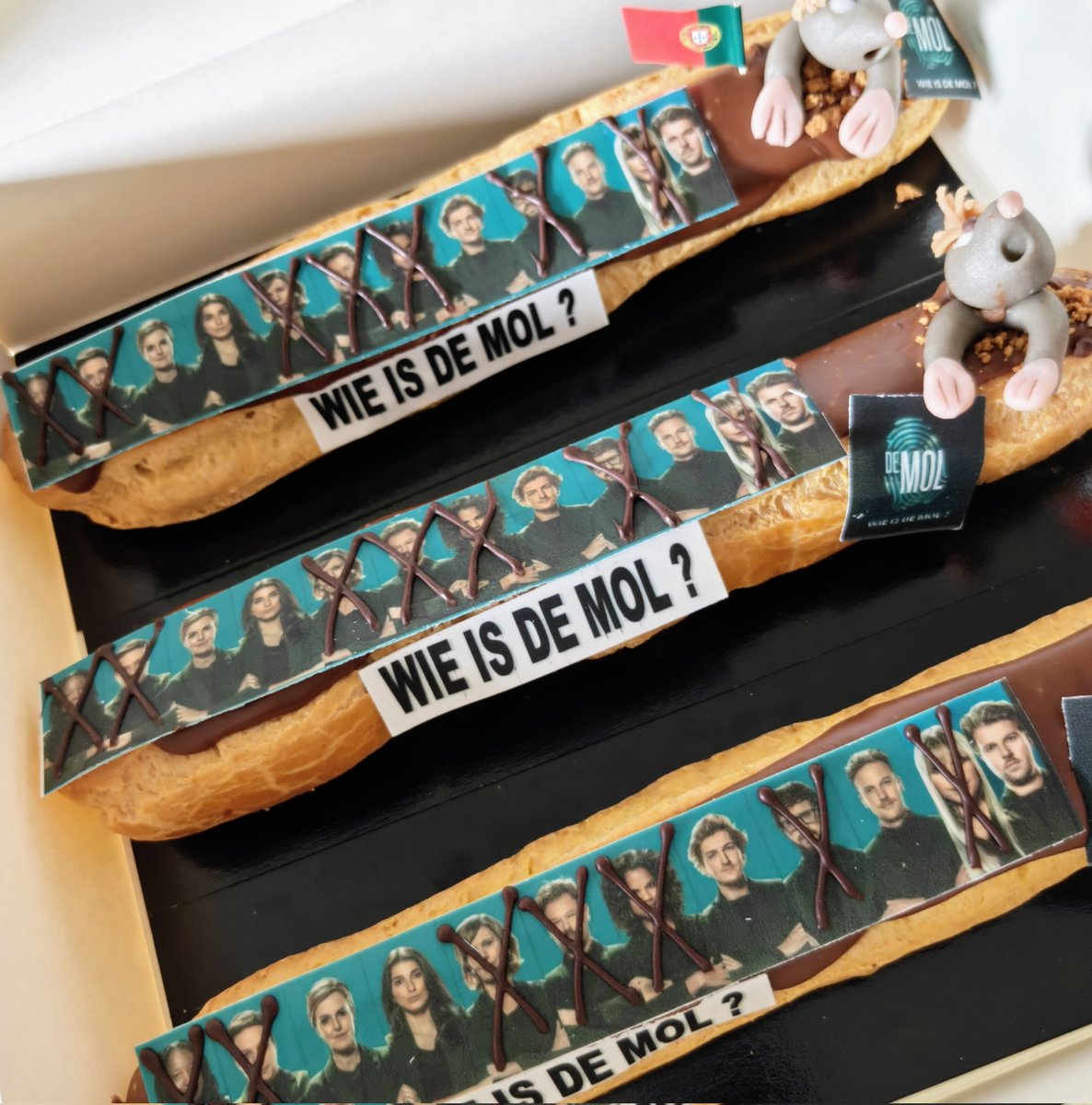 Bakker Nico, vader van Maxim, heeft speciaal voor dit seizoen XXL-éclairs gebakken! 😍😁
#deMol