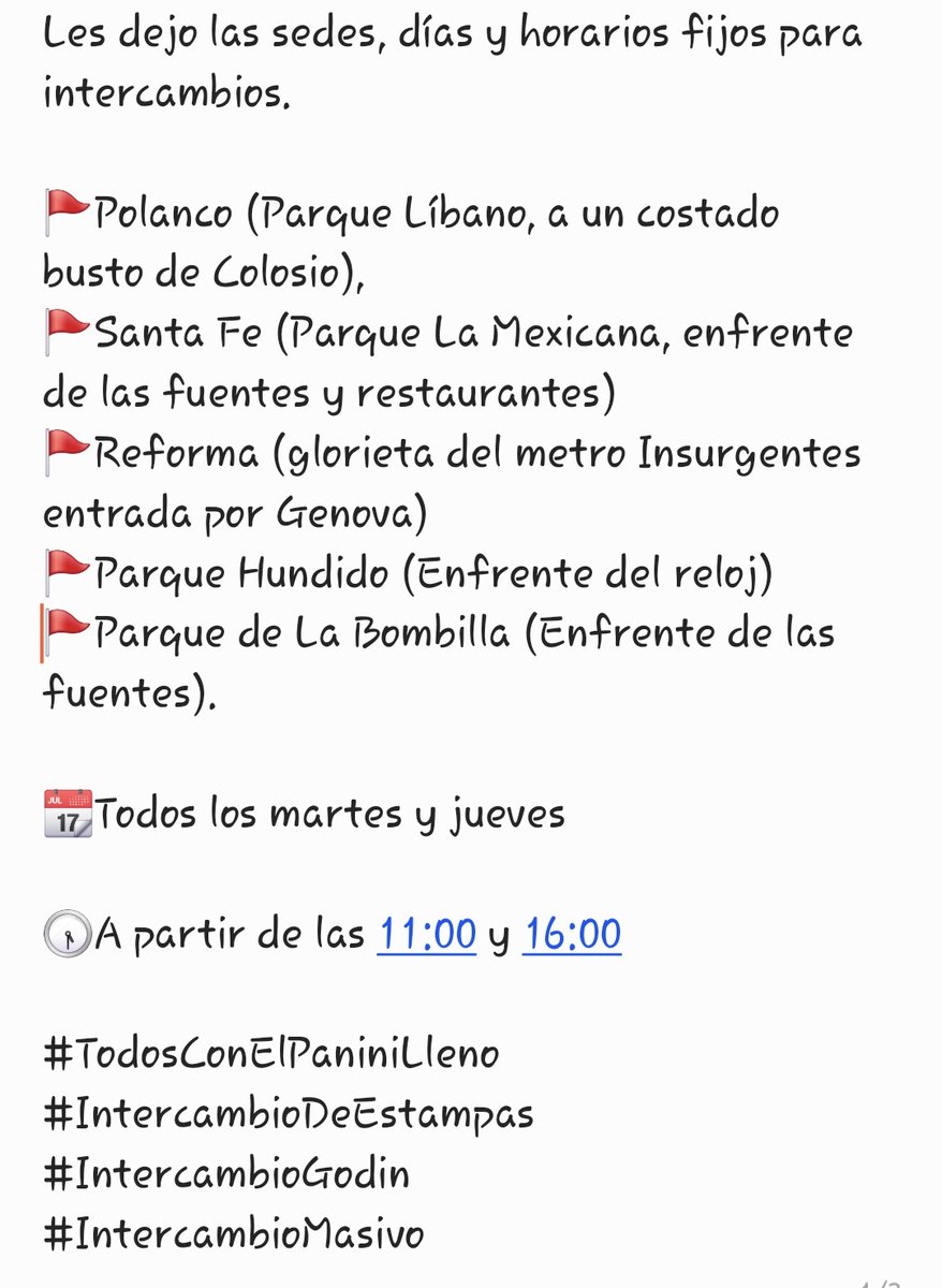 llenalopanini's tweet photo. A partir del 12 de mayo
#IntercambioDeEstampas
#IntercambioGodin
#IntercambioMasivo
#IntercambioPanini
#TodosConElPaniniLleno
Recuerden fomentamos el intercambio y no la venta y menos a precios exagerados. https://t.co/5TVeg5G6Zp