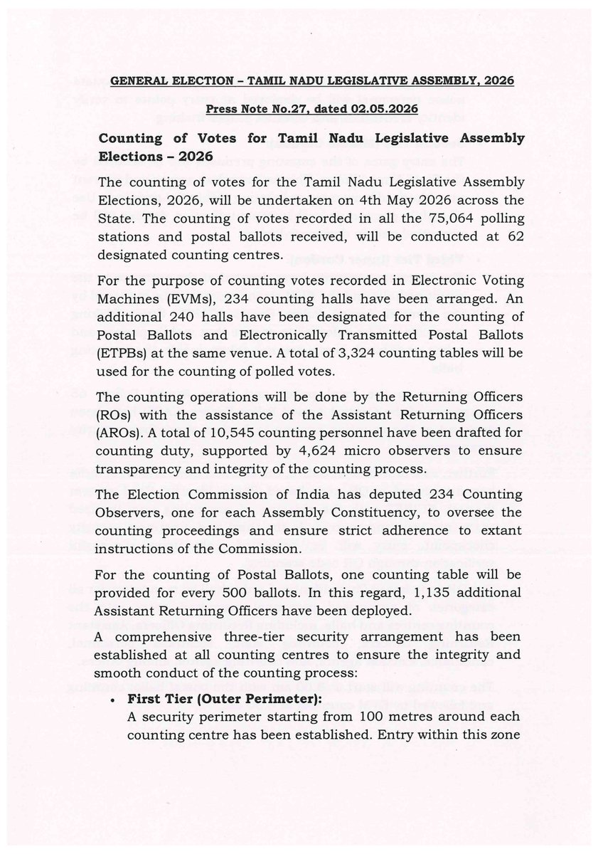 Chief Electoral Officer Tamil Nadu tweet media
