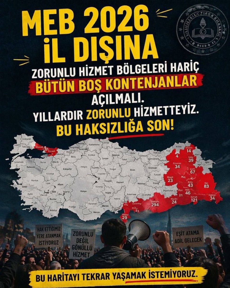 mhukukmevzuat's tweet photo. #MebSahteciyeDegilEmekçiyeKontenjan

Bakanlık bakmıyor, sendikalar uyuyor.

Tayin sistemi çökmüş durumdadır. Bunu görmezden gelenleri sizler de görmeyin.

Öğretmenler az bilinçli ve organize olsa birçok sorunu konuşmayacağız aslında. https://t.co/chODh9OVP8