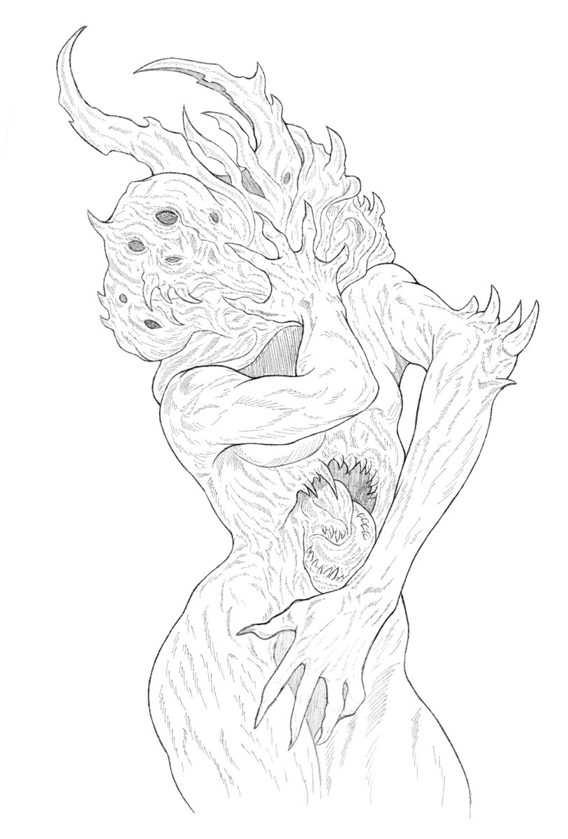 acherubikon's tweet image. #original #bodyhorror #horror