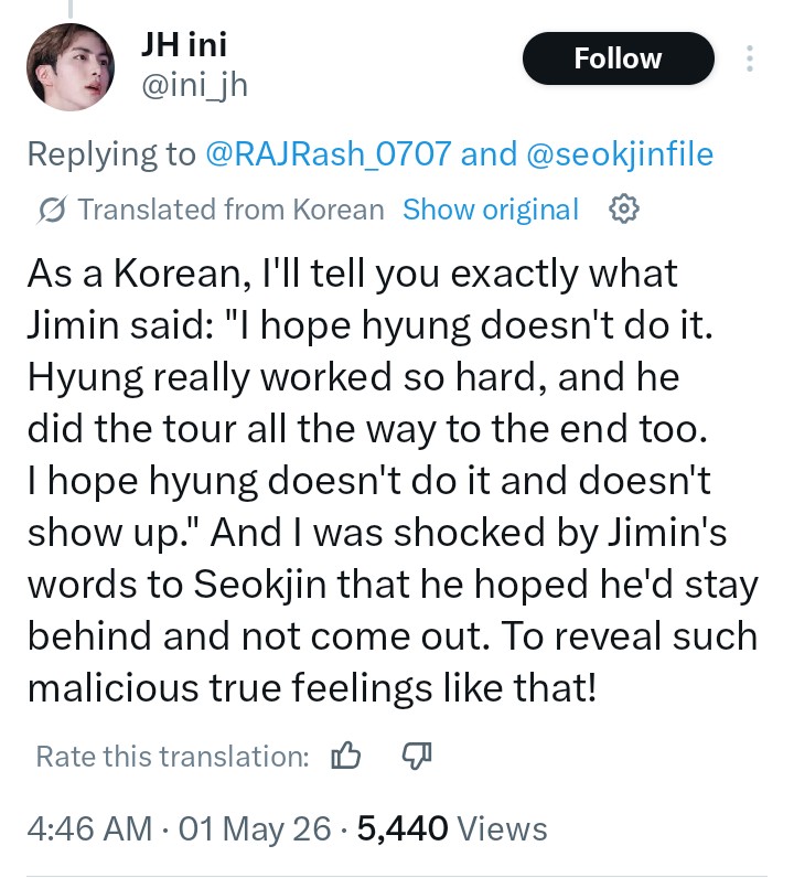 can someone confirm this, im not korean, i only saw the translation, if ...