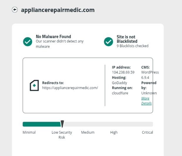 mdshahin6552971's tweet image. 🔴 Website: appliancerepairmedic.com
🔴 Niche: Appliance Repair Services Platform
🔴 Technology: Business Website

If you need any website security essui 

Hire me on Fiverr 👇
fiverr.com/s/akNP2BW

Malware removal service 👇 

fiverr.com/s/dD4gX9a

#malwareremoval #websites