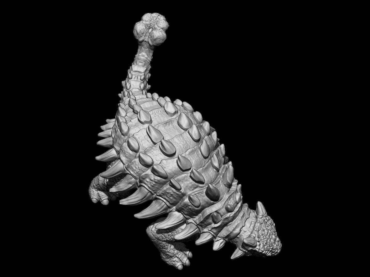 SamSemSath's tweet photo. Ankylosaurus 

armored herbivore dinosaurs that lives  with Blunt weapon tails!

it's 3d model that i sculpt &amp; convert into .stl format

Model is not pre supported.

I hope you like the model.

feel free to contact me.

#3dSculptor #3dcommission #3dassets https://t.co/yOvX53C4Lb
