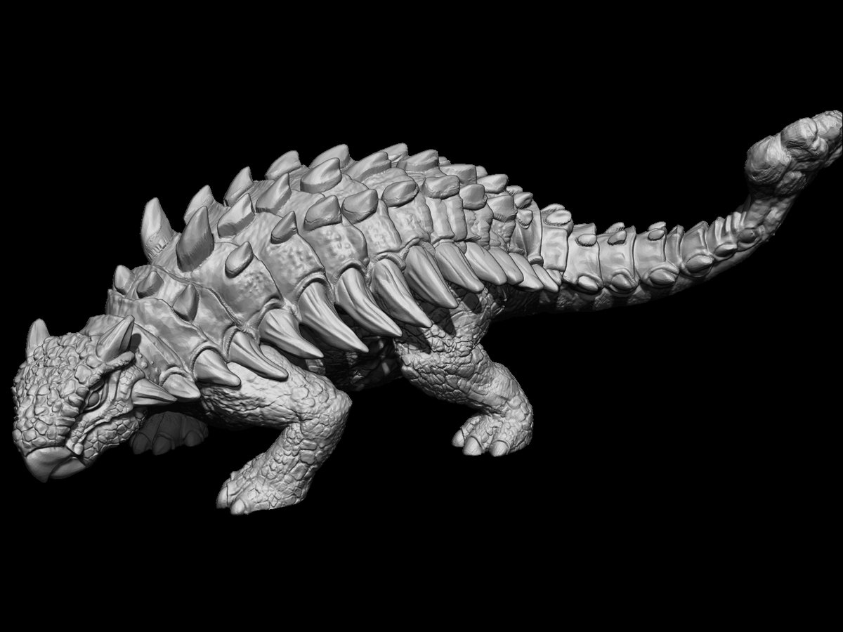 SamSemSath's tweet photo. Ankylosaurus 

armored herbivore dinosaurs that lives  with Blunt weapon tails!

it's 3d model that i sculpt &amp; convert into .stl format

Model is not pre supported.

I hope you like the model.

feel free to contact me.

#3dSculptor #3dcommission #3dassets https://t.co/yOvX53C4Lb