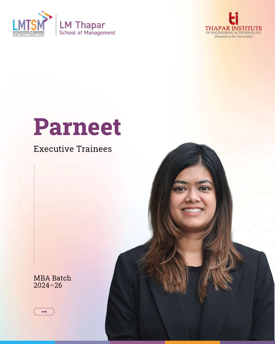 TSM_TU's tweet image. Congratulations to our MBA students, Parneet and Samridhi, for securing placements at VI. 

We are confident that the skills honed at LM Thapar School of Management will empower you to create a lasting impact.

#LMTSM2Dreams #Placement2026 #Management #Vi #ThaparUniversity