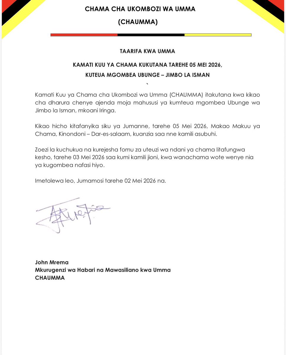 CHAUMMA Tanzania tweet media