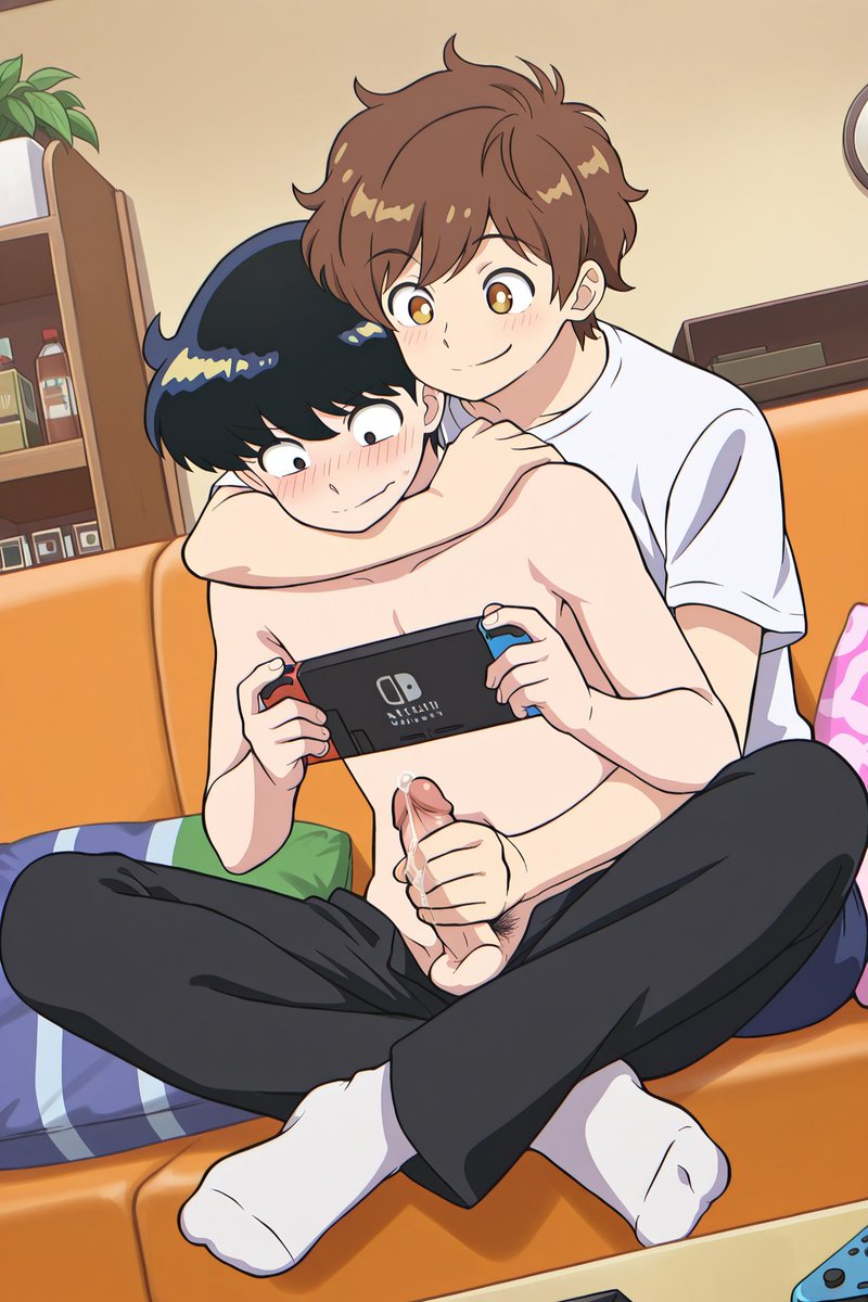OverlaidArt's tweet photo. Go For It, Nakamura-kun!!   

How cute they are. And how well made is this model?!?!

model by @ai_garou

#AIart #AI #chudai #nsfw #yaoi #bl #R18 #AIイラスト︎ #yaoiAI #AIBL部 #gay #部 #腐向け #イラスト #NSFW #OverlAIdArt #OverlAIdNSFW #NSFW #ai_garou #OkutoNakamura #AikiHirose #GoForIt