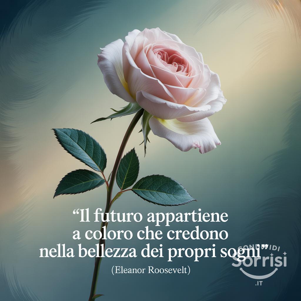 C_Sorrisi's tweet image. "Il futuro appartiene a coloro che credono nella bellezza dei propri sogni." ✨ Eleanor Roosevelt ci ricorda l'importanza di nutrire motivazione e inseguire i nostri sogni per costruire il futuro che desideriamo. #ispirazione #sogni #futuro condividisorrisi.it/immagini-afo