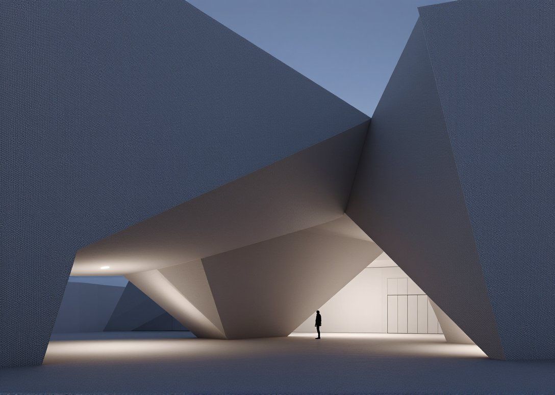 phiarch_'s tweet image. Imagined twilight frames impossible cantilevers, casting dramatic shadows and inviting contemplation. #architecture #modernism