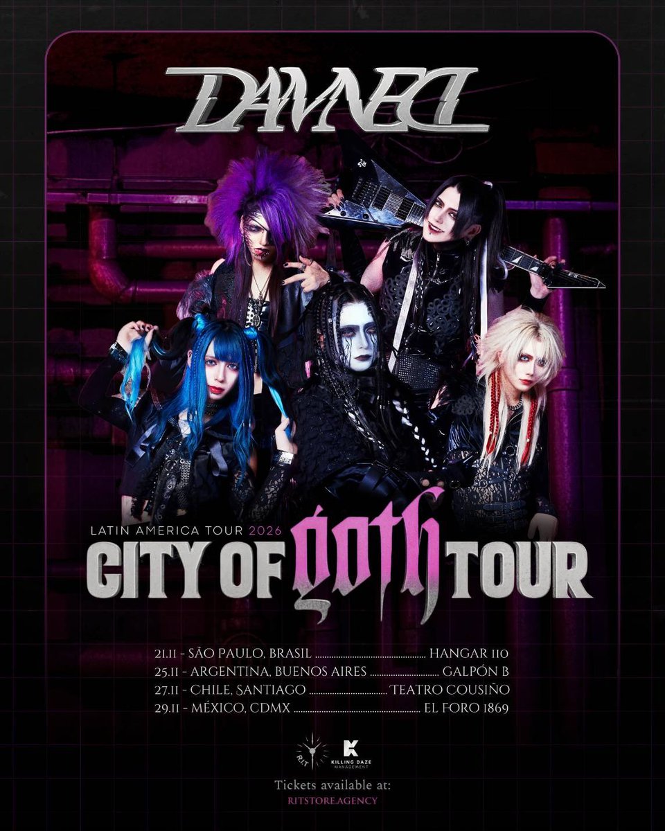 🔥Big news🔥

Tickets for DAMNED’s first-ever Latin America tour are now on sale!

Hurry up and get your tickets!

_________________________

🔥Grandes noticias🔥

¡Las entradas para la primera gira de DAMNED por América Latina ya están a la venta!

¡Date prisa y consigue tus