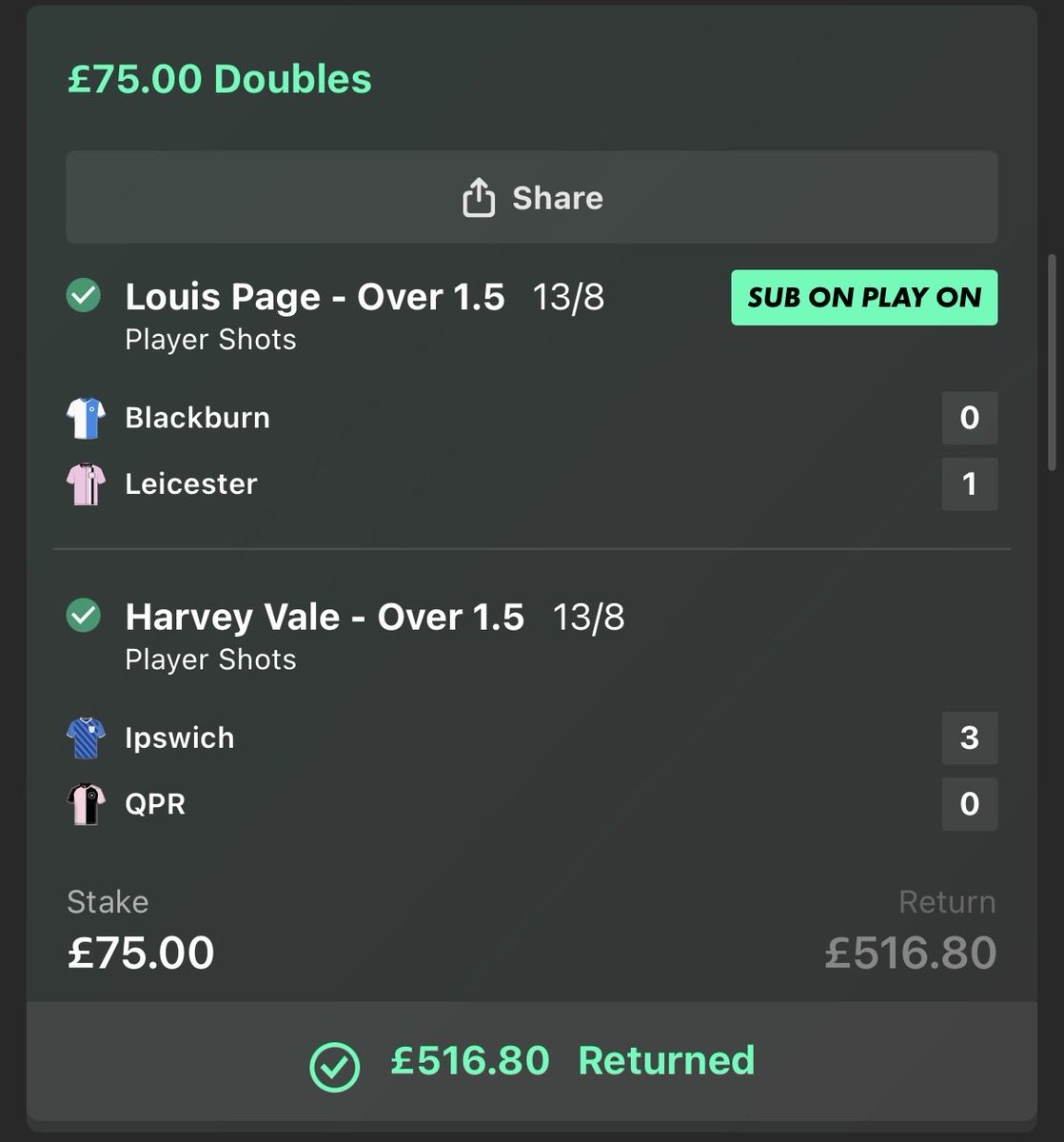 CRtipss's tweet photo. Ending the championship season in style😎
+12.68 units📈
Still some spots available will link 👇 https://t.co/OUTzVVk1G4