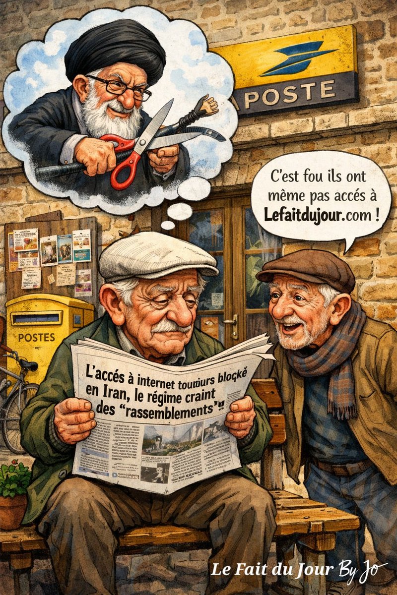 JolVitalis's tweet image. Le Fait du Jour by Jo: 
Iran  quand la tyrannie écrase la liberté faitdujour.blogspot.com/2026/05/iran-q…

L 'accès à internet toujours bloqué en Iran, le régime craint des "rassemblements".

Sur lefaitdujour.com 

#iran #INTERNET  #liberte