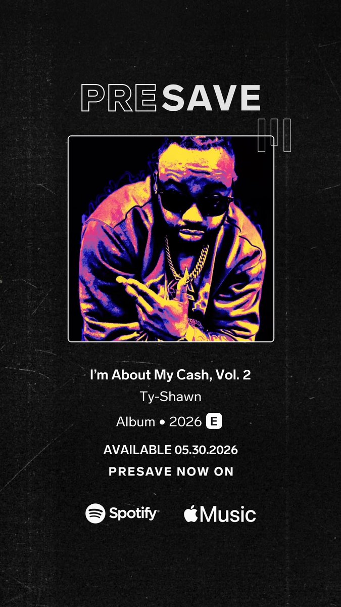 Teeshowtime's tweet photo. Ty-Shawn - I’m About My Cash, Vol. 2 https://t.co/PBsl9YYueI https://t.co/8a758oTu6p