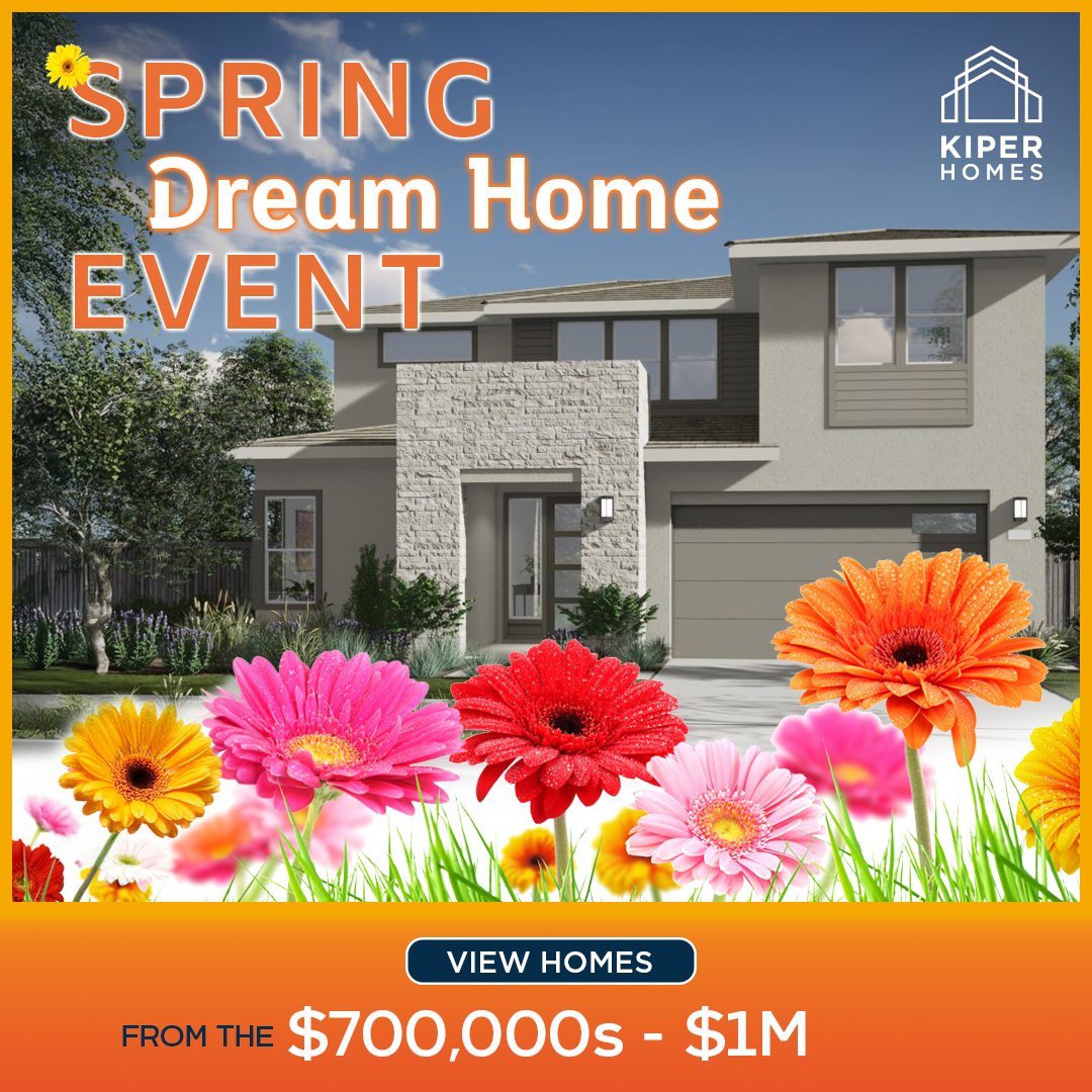 KiperHomes's tweet photo. The Spring Dream Home Event is happening now at River Islands! 🌸 

With homes available and incentives designed to help you get there, now is the time to act before it ends May 15. 🏠 💸 

Tour a model home today before this opportunity passes:
https://t.co/M4jm0wuaXc https://t.co/kHGfnsg4R6