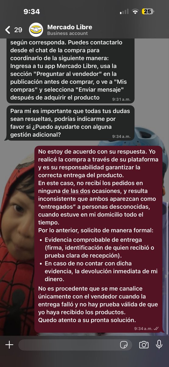 Danii_veg's tweet photo. ¿A alguien más le ha pasado esto con @Mercadolibre?
Me marcaron 2 pedidos como “ENTREGADOS”… pero NUNCA llegaron. Estuve todo el día en casa y según ellos los recibió alguien que ni conozco.
¿Su solución? Decir que no pueden hacer nada y mandarme con el vendedor.
Entonces… https://t.co/UF8ATnWgOQ