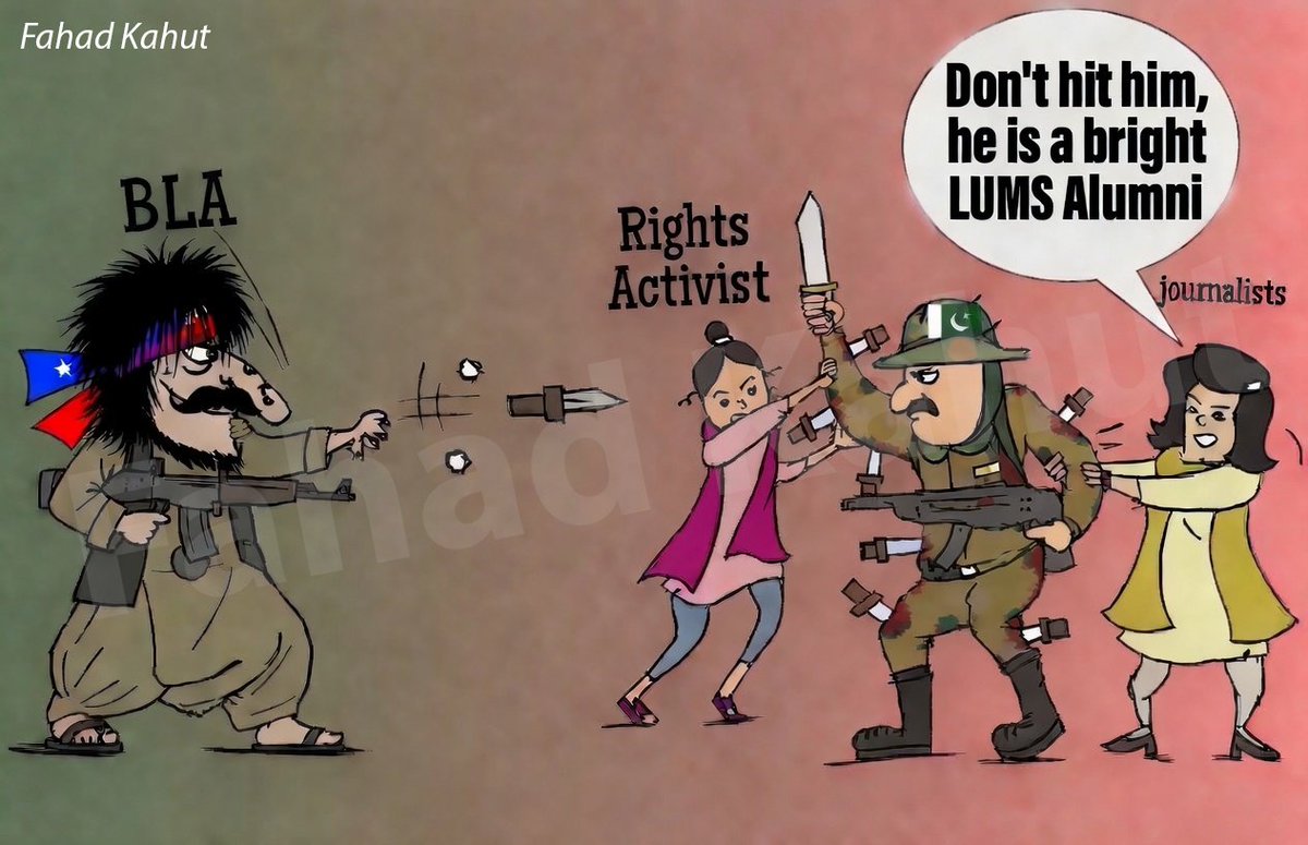 fahad_kahut's tweet photo. The Soldier’s Dilemma in Balochistan!

In conflict zones, morality is rarely clean but for the soldier on the ground, it is often brutally simple: protect lives, uphold the writ of the state, and respond to violence with restraint where possible. 

Yet, what complicates this duty is not always the threat in front of him, but the narrative behind him. The soldier becomes trapped between bullets and opinions - expected to confront armed militancy while simultaneously being judged through selective moral lenses. 

This is the dilemma: when violence is clear, but its interpretation is not.

In the case of Balochistan, this tension is amplified by a growing discourse within certain liberal and media circles that tends to contextualize and at times inadvertently rationalize militancy. 

By framing violence purely as a reaction to grievances, the line between explanation and justification begins to blur. 

No serious observer denies the presence of political, economic, and historical issues in the province. But when armed actors are consistently presented as products of circumstance rather than agents of choice, a dangerous narrative equilibrium is created one where accountability weakens, and violence finds intellectual cover.

This is where the soldier’s dilemma deepens. On one hand, he faces those who pick up arms; on the other, he navigates a narrative environment that questions the legitimacy of his response while softening the scrutiny on those who initiated the violence. 

A sustainable path forward demands intellectual honesty - the ability to hold multiple truths at once: that grievances may exist, but so does the moral and legal boundary against violence. Without this balance, the discourse risks becoming asymmetric, and the very idea of justice begins to tilt - not on facts, but on who controls the narrative.